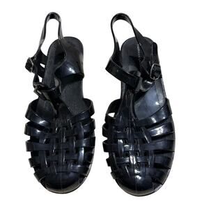 Chinese Laundry Jellies EU 40 Women's Size 9 Black Trendy Sandals NWOT